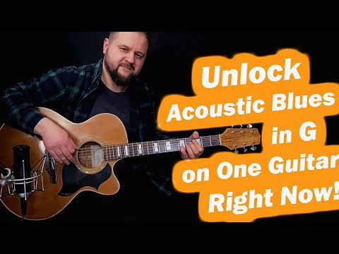 Groove Acoustic Blues in G on One Guitar