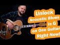 Groove Acoustic Blues In G On One Guitar