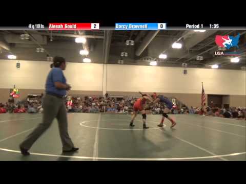 FILA Cadet 49 kg / 108 lbs. - Aleeah Gould vs. Darcy Brownell
