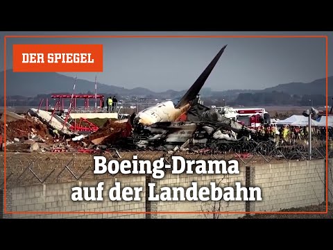 Aufprall und Explosion nach Landung: Aufnahmen zeigen Flugzeugunglück in Südkorea | DER SPIEGEL