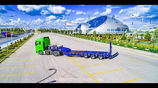 Semi-remorque porte-engins STU 3 Axle Extendable Hydraulic Steering Lowbed à vendre - Image 5 | Autoline BJ Semi-remorque porte-engins STU 3 Axle Extendable Hydraulic Steering Lowbed neuf | Image 5 - Autoline