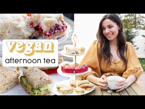 complete guide to vegan afternoon tea \\ 3 VEGAN RECIPES \\ spring brunch inspired