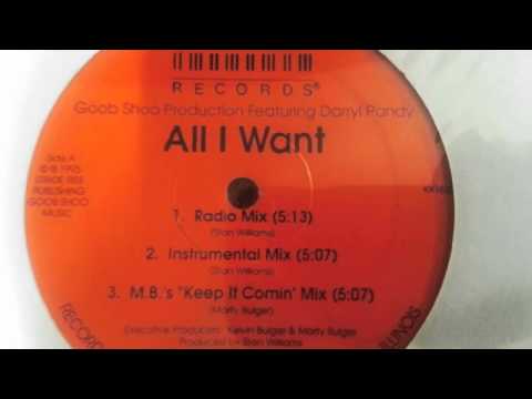 All I Want. By Stan Williams for GoobShoo Music Featuring Darryl Pandy On Stride Records. 1995 c