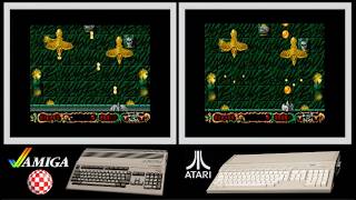 A500 vs Atari ST : WINGS OF DEATH (Side by side comparison)