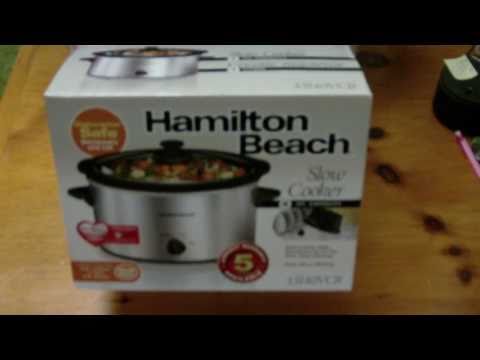 Hamilton Beach Slow Cooker Unboxing Crook Pot 33140VCR ...