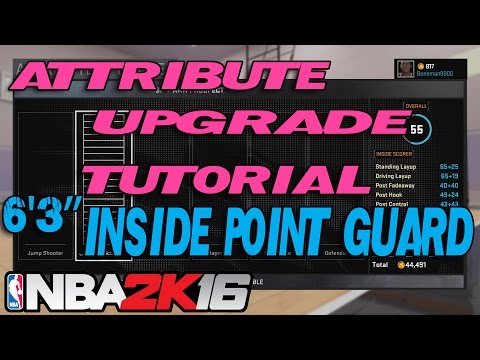 NBA 2K16 MyCareer Attribute Tutorial - How to Upgrade your MyPlayer - 6'3" Inside Point Guard