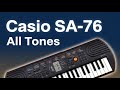 Casio SA 76 All Tones Casio Sa 76 All Voices Demo Casiokeyboard