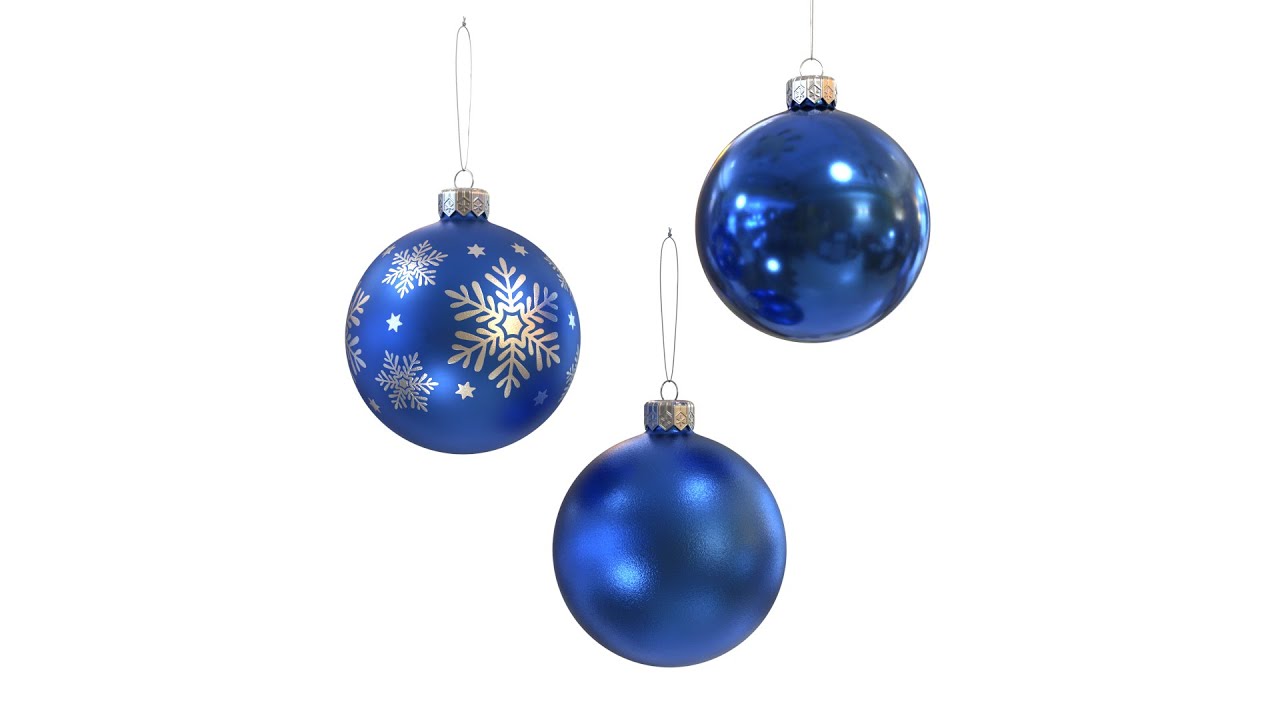 Christmas balls blue 3D Model