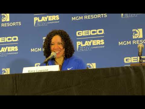 Duke’s Kara Lawson, Taina Mair and Jordan Wood press conference after loss to South Carolina