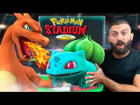 My RANDOM Pokemon Team VS Every Gym Leader | Can We Defeat Them All? (Pokemon Stadium 2)