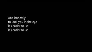 Aqualung-Easier To Lie [LYRICS]