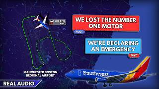 Left Engine Failure after takeoff. Southwest Boeing 737 performs emergency landing. Real ATC