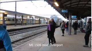 preview picture of video 'DSB ME, MG, MR og DB BR 605 på Roskilde st  01 02 2015'