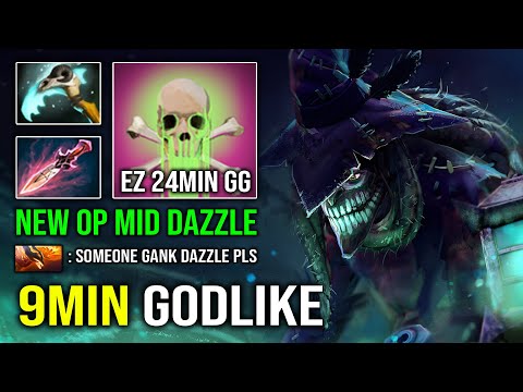 WTF 9MIN GODLIKE Hyper Mid Carry Dazzle 1st Item Witch Blade EZ 24Min GG Dota 2