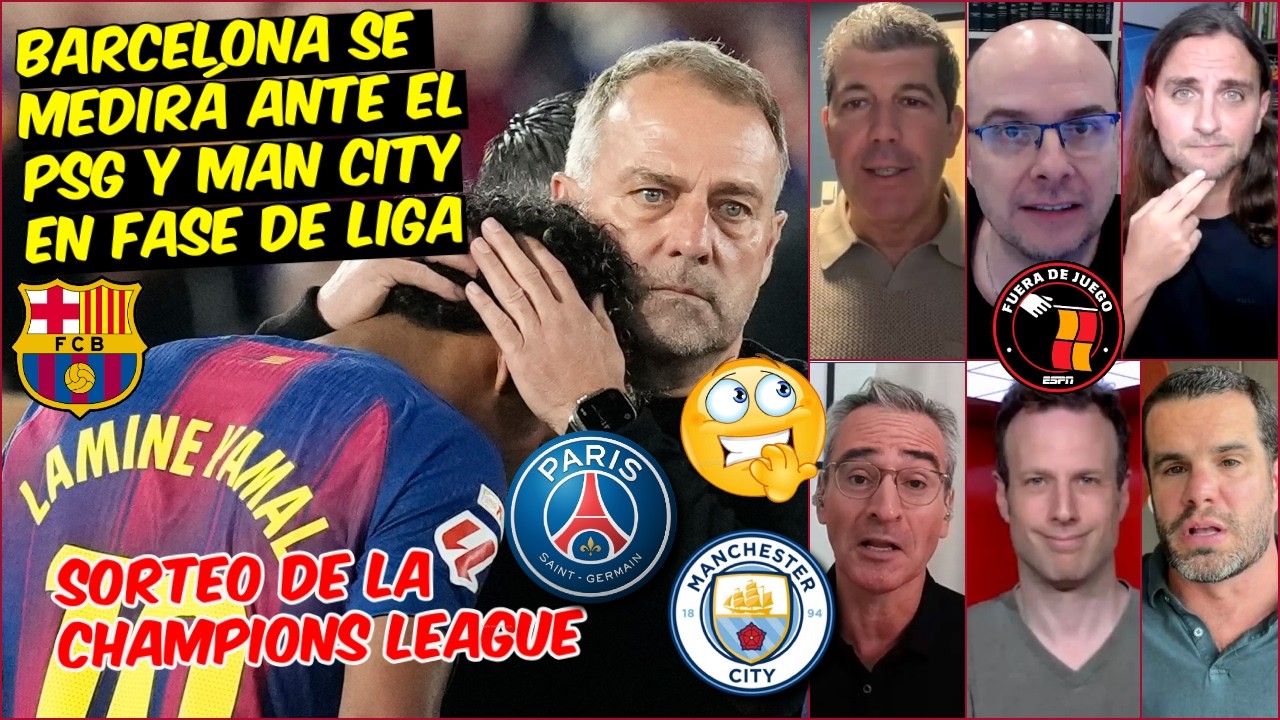 BARCELONA y un DURÍSIMO SORTEO de CHAMPIONS. Se enfrenta al PSG y Manchester City | Fuera de Juego