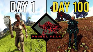I Survived 100 Days of Primal Fear on Ragnarok | ARK Survival Evolved
