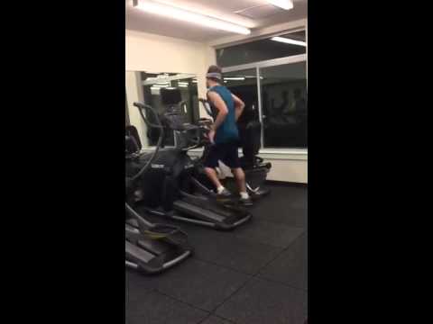 Why Is There A Blindfolded Guy On This Elliptical?
