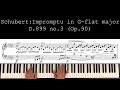 Schubert G-flat Major Impromptu D.899 no. 3 (Op. 90), performance and analysis