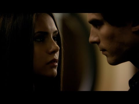 TVD 1x6 - Damon stops by Elena's home and finds out she knows he's a vampire | Delena Scenes HD