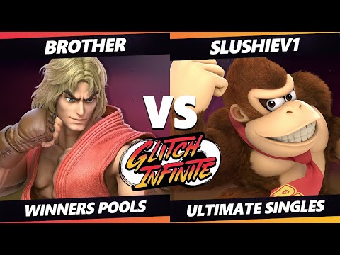 Glitch Infinite - Brother (Ken, Young Link) Vs. SlushieV1 (Donkey Kong) - SSBU Ultimate Tournament