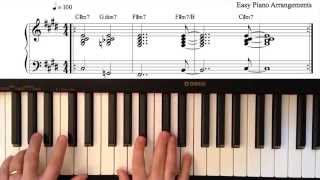 "Crave You" by Flight Facilities feat. Giselle—easy piano arrangement