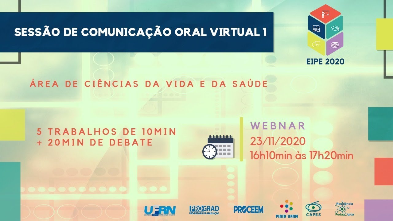 Sessão de Comunicação Oral Virtual 1 - EIPE 2020