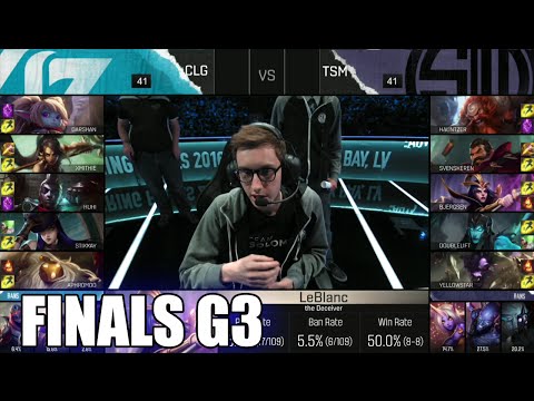 CLG vs TSM | Game 3 Grand Finals S6 NA LCS Spring 2016 | Team Solomid TSM vs CLG G3 1080p