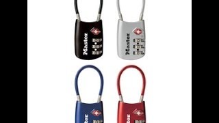 Master Lock TSA Accepted Cable Luggage Lock, How to Reset Combination