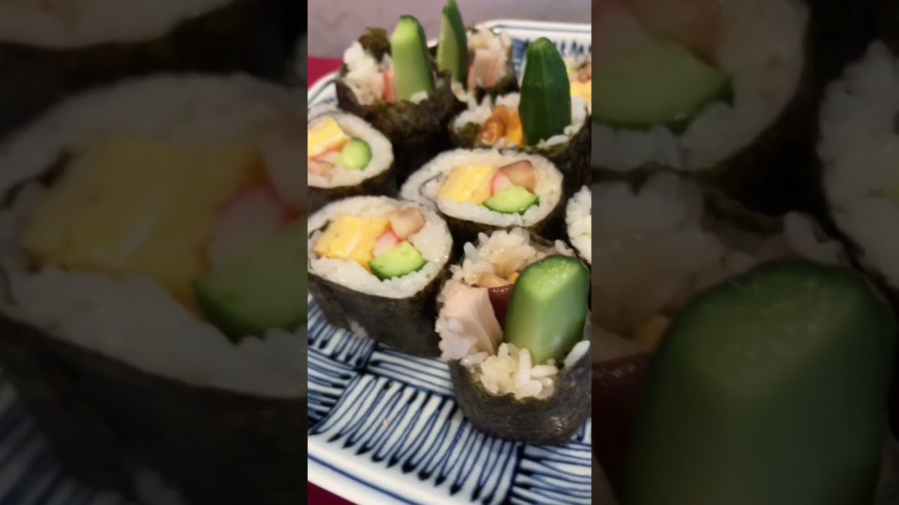 奥さんが巻き寿司を作ってくれました♪ありがとう美味し　#富士山ライブカメラ ＃巻き寿司