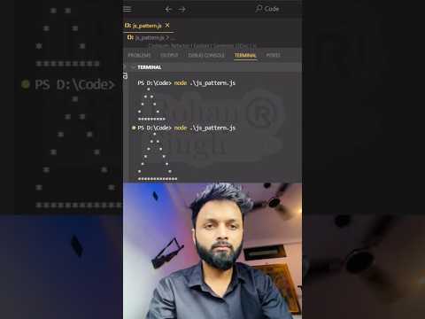 Javascript Hollow Pyramid Pattern Javascript Tutorial Shorts Javascript Codingshorts