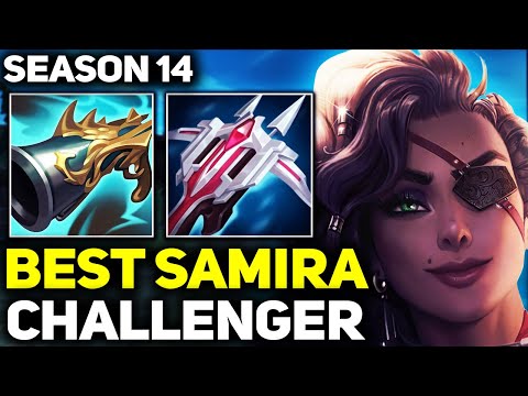 RANK 1 BEST SAMIRA IN THE WORLD CARRIES IN CHALLENGER! | Season 14 League of Legends