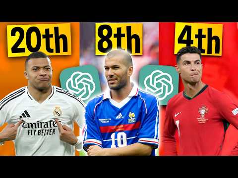The 20 Greatest Players Ever, but decided by AI