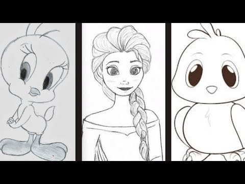 Easy Pencil Drawings For Kids/ Cartoon Drawing Step by...
