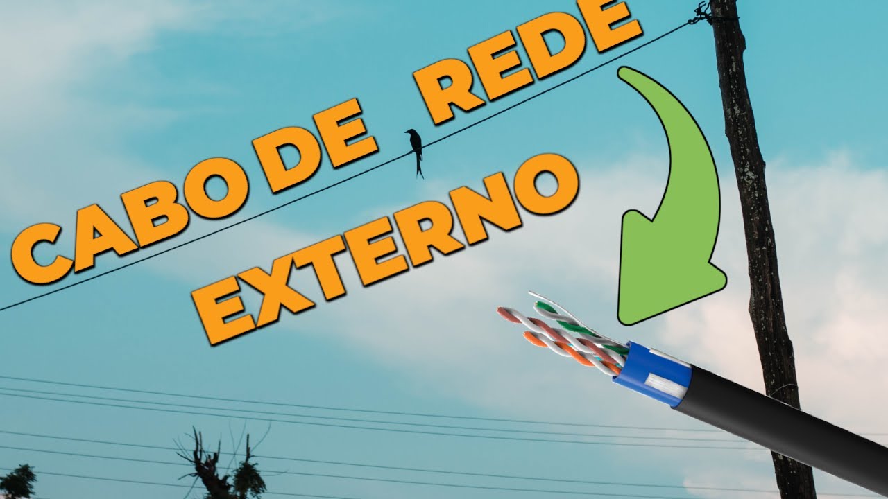 Cabo de rede RESISTENTE ao SOL e CHUVA !!!