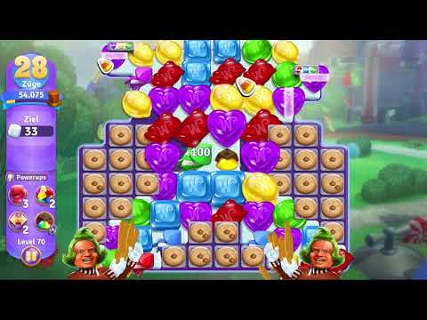 Wonka's World of Candy Level 70 no booster [Gameplay Walkthrough] [Zynga]