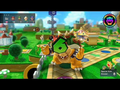 Mario Party 10 - Mario vs Luigi vs Rosalina vs Waluigi vs Bowser - Mushroom Park