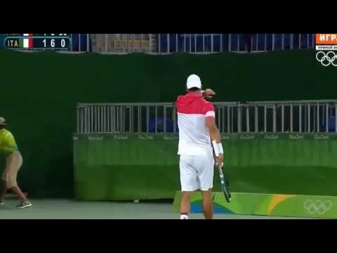 Tennis 2016 Olympic Rio: Fabio Fognini vs Benoit Paire -Round 3