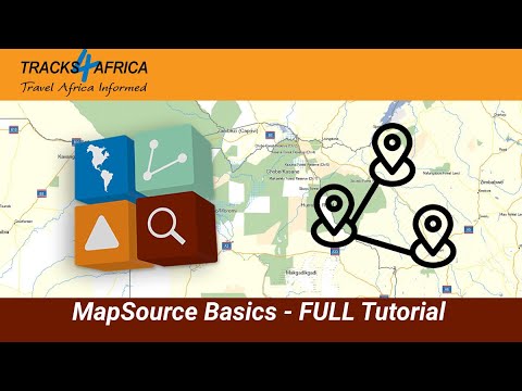 MapSource Basics  FULL Tutorial - A detailed tutorial on basics of  MapSource & Tracks4africa Maps