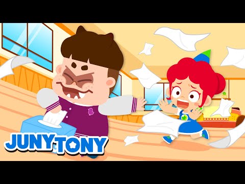 Caixa de Lenços Mágica ✨ | Aprenda a Não Desperdiçar | Música Infantil | JunyTony em Português