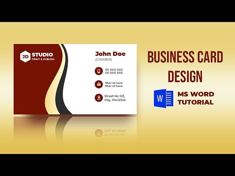 How to make Business Card Design in MS Word Visiting Card Design in Microsoft Word