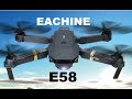 EACHINE E58 SETUP 1ST FLIGHT FPV Quadcopter Wind TEST Wide angle 720P Review