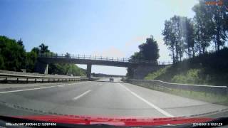 preview picture of video 'Austria (Österreich) A1 Knoten Salzburg - Mondsee x3'