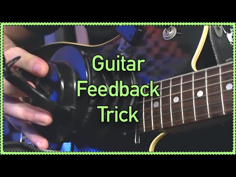 Direct Guitar Feedback Trick - controlled feedback at low volume for recording