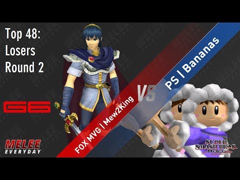 Genesis 6 - FOX MVG | Mew2King (Marth) vs. PS | Bananas (Ice Climbers) - SSBM - Top 48 - LR2
