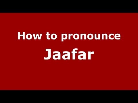 How to pronounce Jaafar