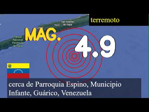 😱🚨  Terremoto cerca de la Parroquia Espino, Municipio de Infante, Guárico, Venezuela actualizaciones