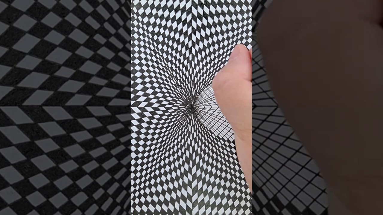 OP ART, How to draw optical illusion art #geometricdrawing #art #drawing