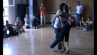 Gustavo Rosas y Gisela Natoli.Tango Argentino.Demo Clases.Belgrade Tango Festival 2009.