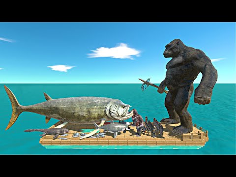 Aquatic Battle On Board | Aquatics vs Mutant Primates - Animal Revolt Battle Simulator