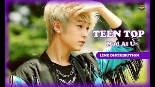 Line Distribution: Teen Top - Mad At U (Color Coded)